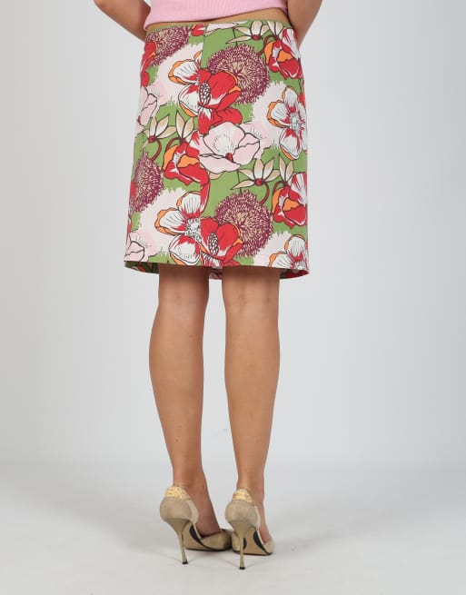 Vintage S.Oliver S woven midi skirt in baby pink, 4 of 4