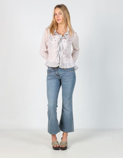 Vintage S.Oliver XS flare jeans in light blue