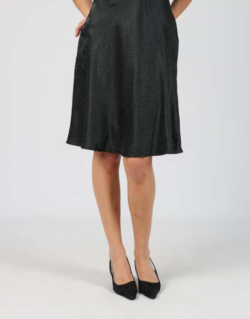 Vintage S.Oliver XS woven midi dress in black, 2 of 4