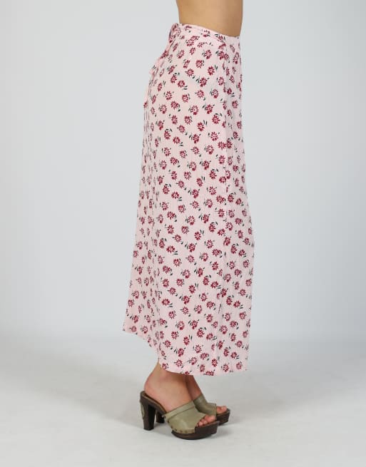 Vintage S.Oliver XXS printed maxi skirt in baby pink, 2 of 4