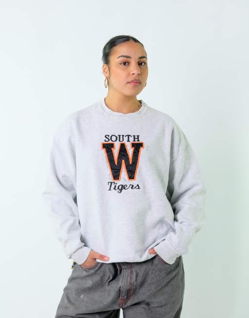 Vintage South W Tigers XL Sweatshirt Light Grey