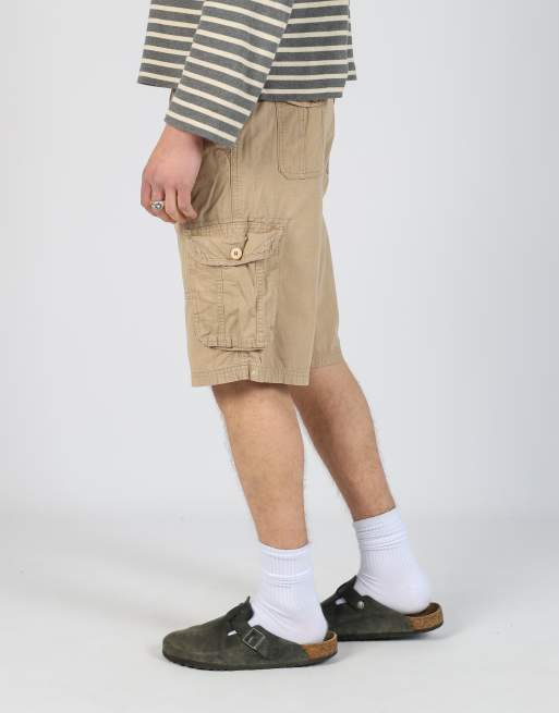 Vintage Southpole 32x22 canvas cargo shorts in tan