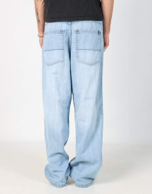 Vintage Southpole 34x32 denim hip hop jeans in light blue