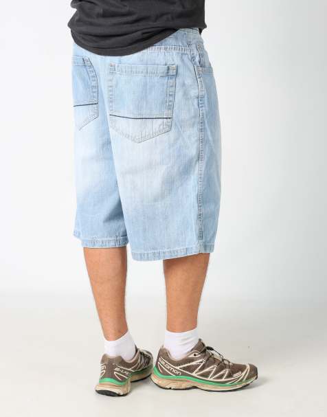 Vintage Southpole 36x24 denim jorts shorts in light blue - view 1