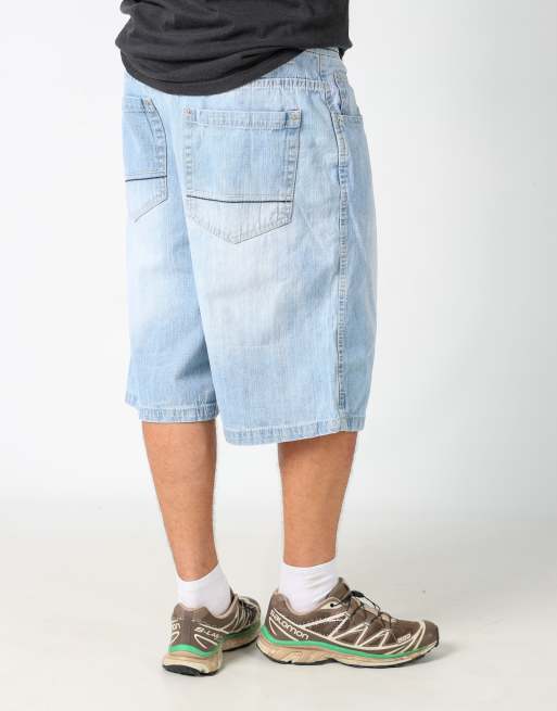 Vintage Southpole 36x24 denim jorts shorts in light blue
