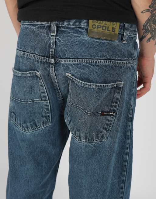 Vintage Southpole 36x30 denim jeans in blue, 4 of 4