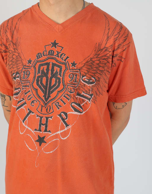 Vintage Southpole xxl t-shirt in orange, 4 of 4