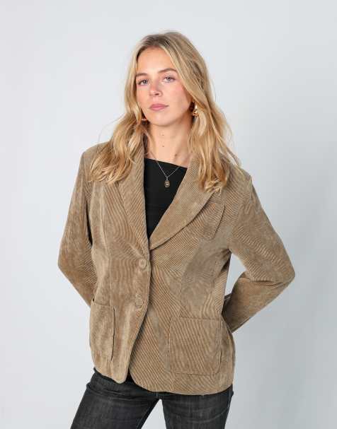 Vintage Specchio M cord jacket in tan - view 1