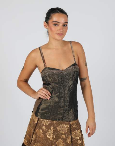 Vintage Specchio S cami in brown - view 1