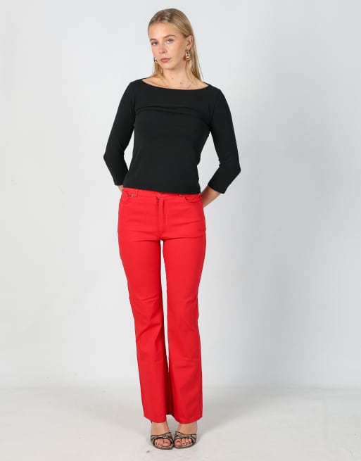 Vintage Specchio S flare jeans in red
