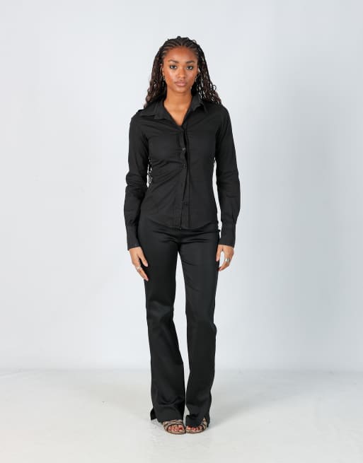 Vintage Specchio S formal trousers in black