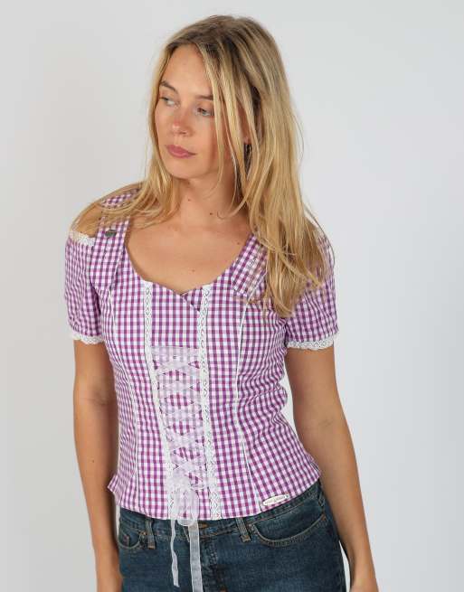 Vintage Spieth&Wensky S corset in purple, 3 of 4