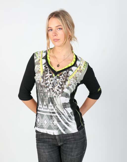 Vintage Sportalm S long sleeve top in black, 3 of 4