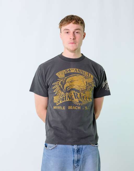Vintage Spring Rally XL T-Shirt Charcoal Grey