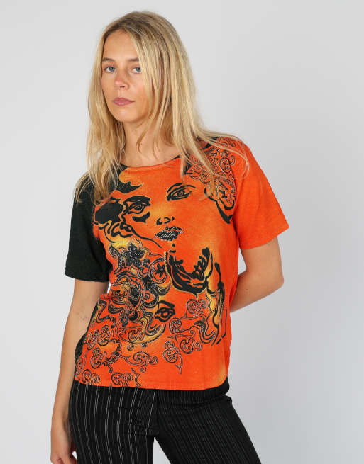 Vintage Spun M woven top in orange