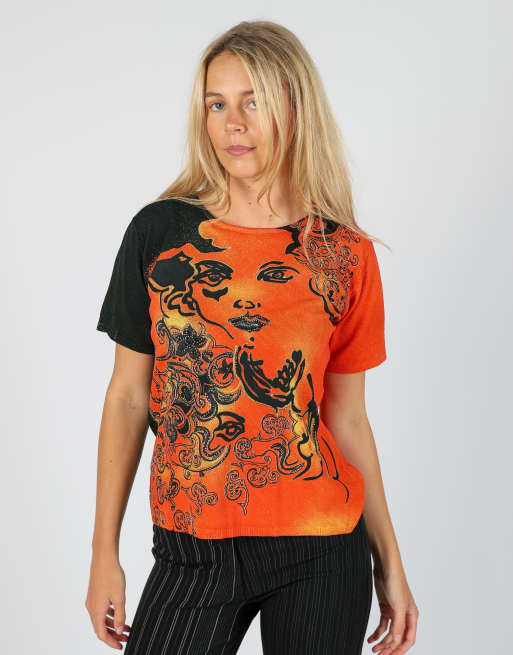 Vintage Spun M woven top in orange, 3 of 4