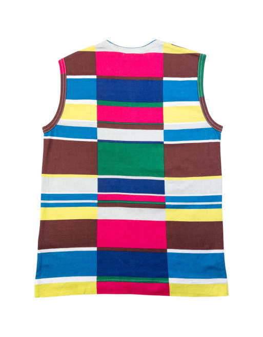 Vintage SS2001 Comme Des Garçons Tricot Pattern Vest Top Size S, 2 of 4