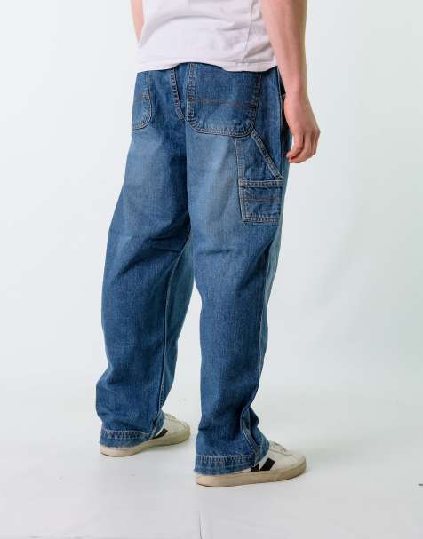 Vintage St Johns Bay 36x30 Denim Carpenter Baggy Jeans Blue - view 1