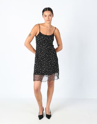 Vintage Stand Point 8 Mesh Midi Dress Black
