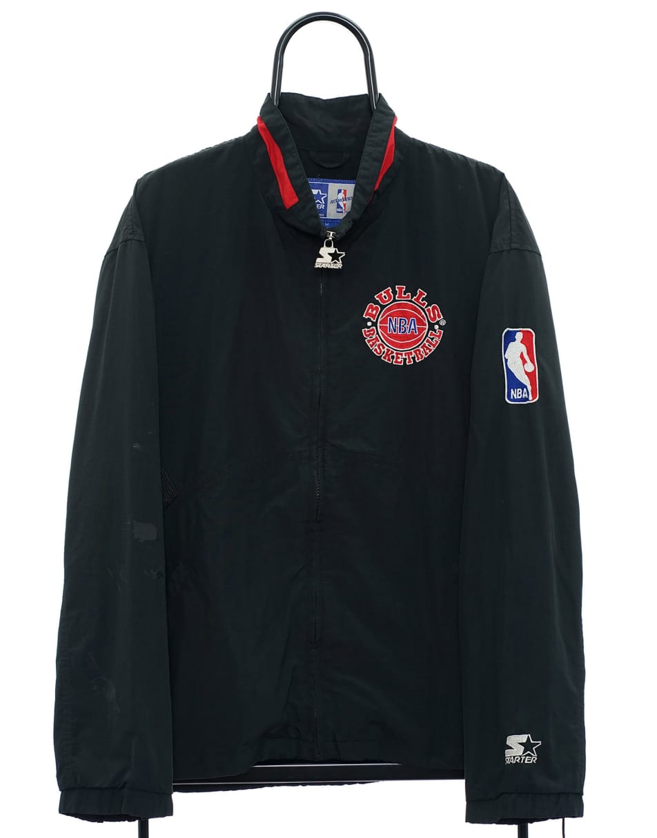 Vintage Starter NBA Size M Jacket Chicago Bulls In Black