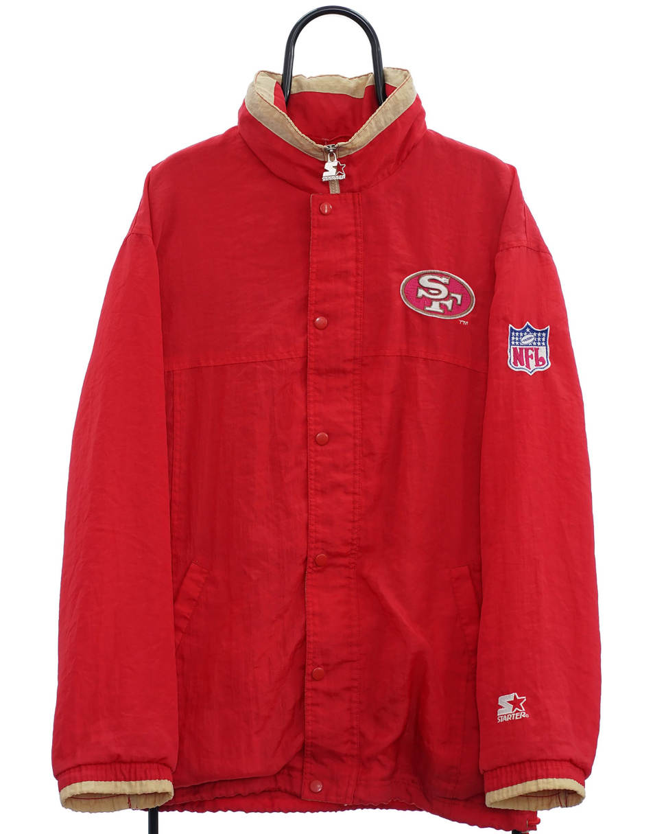Vintage Starter NFL 90s Size M Jacket San Francisco 49ers In Red