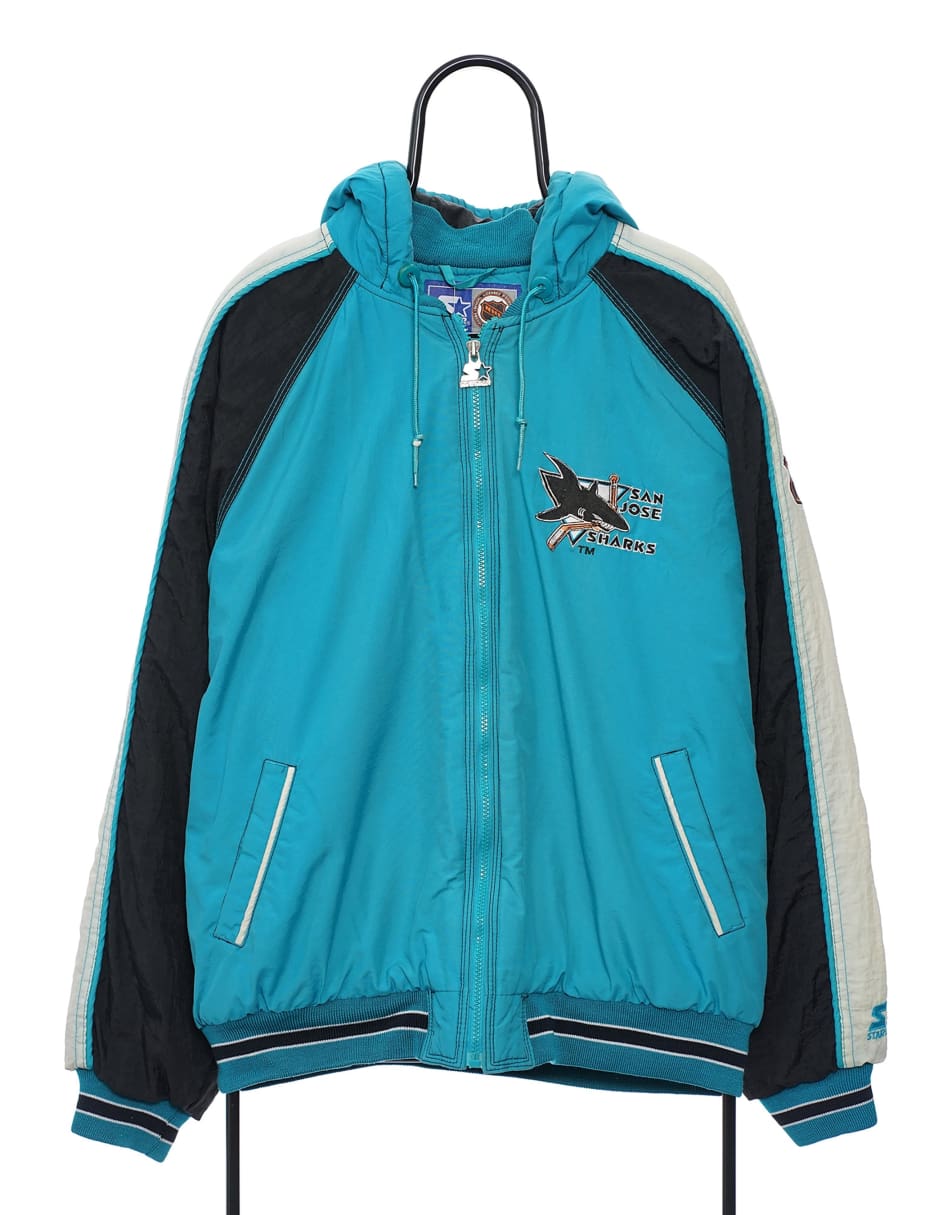 Vintage Starter NHL Size XL Coat San Jose Sharks in Blue