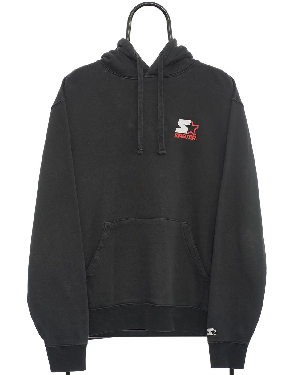 Vintage Starter Size L Hoodie Sports In Black