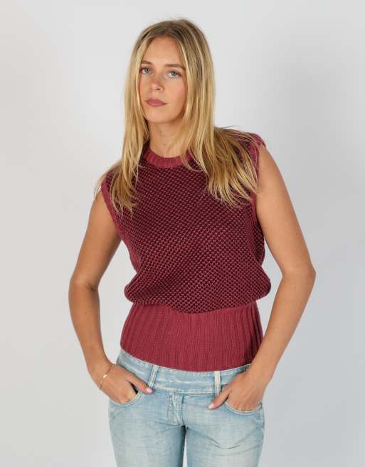 Vintage Stefanel S knitted jumper in pink, 3 of 4