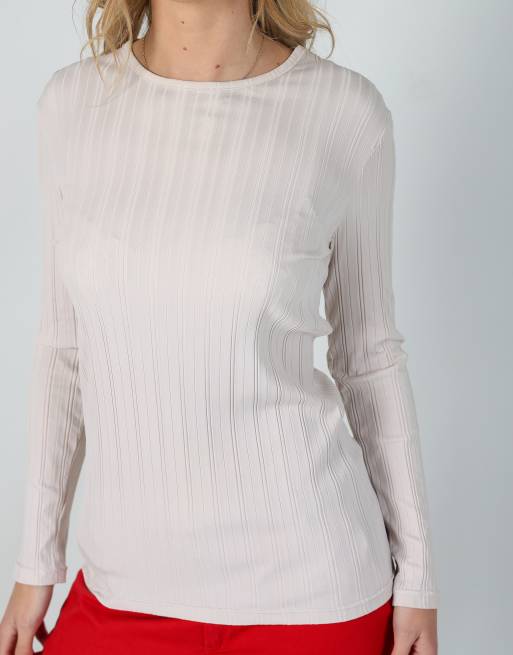Vintage Stefanel S long sleeve top in cream, 4 of 4