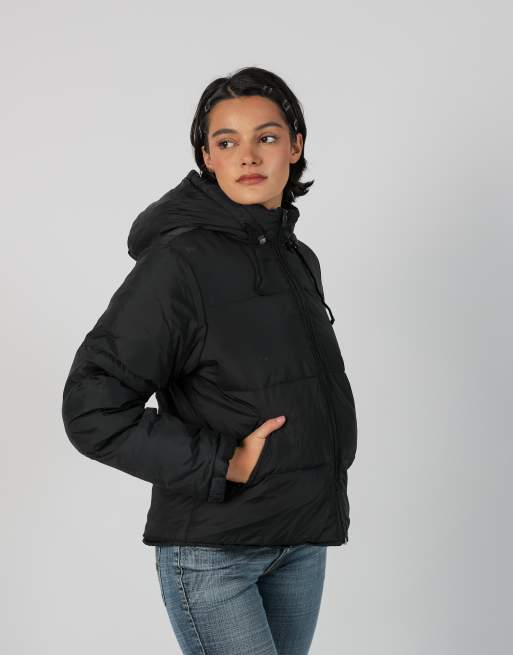 Vintage Stefanel S puffer jacket in black, 3 of 4