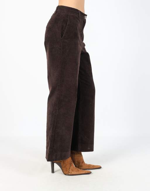 Vintage Stefanel XS cord casual trousers in brown, 2 of 4
