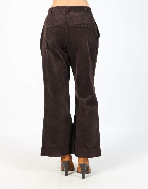 Vintage Stefanel XS cord casual trousers in brown, 4 of 4