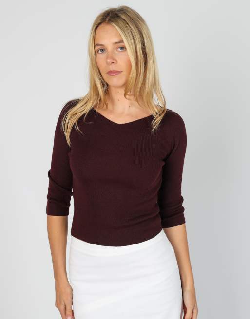Vintage Stefanel XS knitted top in purple