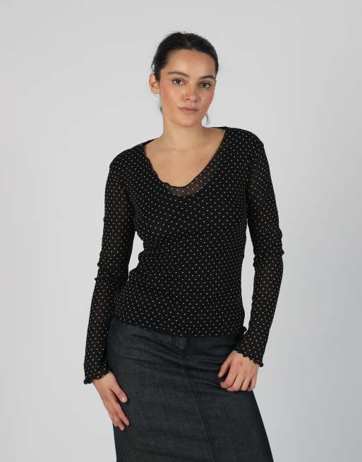 Vintage Stefano Spada S mesh top in black