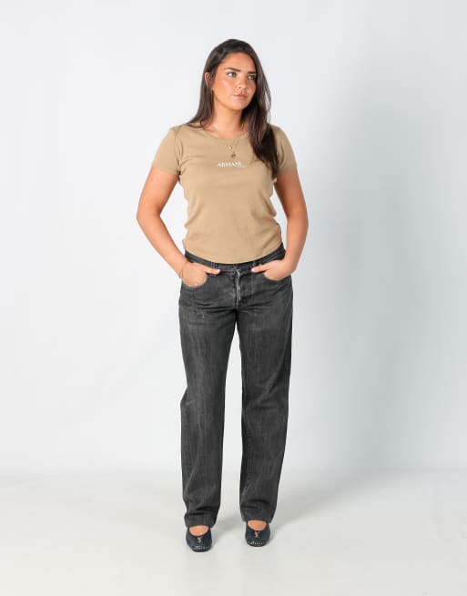 Vintage Stone Island 8 straight jeans in charcoal grey