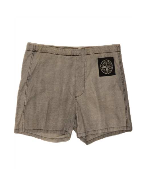 Vintage Stone Island Graphic Swimming Shorts It 50 Large In Grey Beach