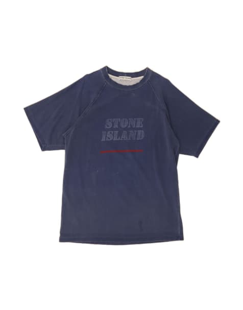 Vintage Stone Island Graphic T-shirt Top Large In Blue - view 1