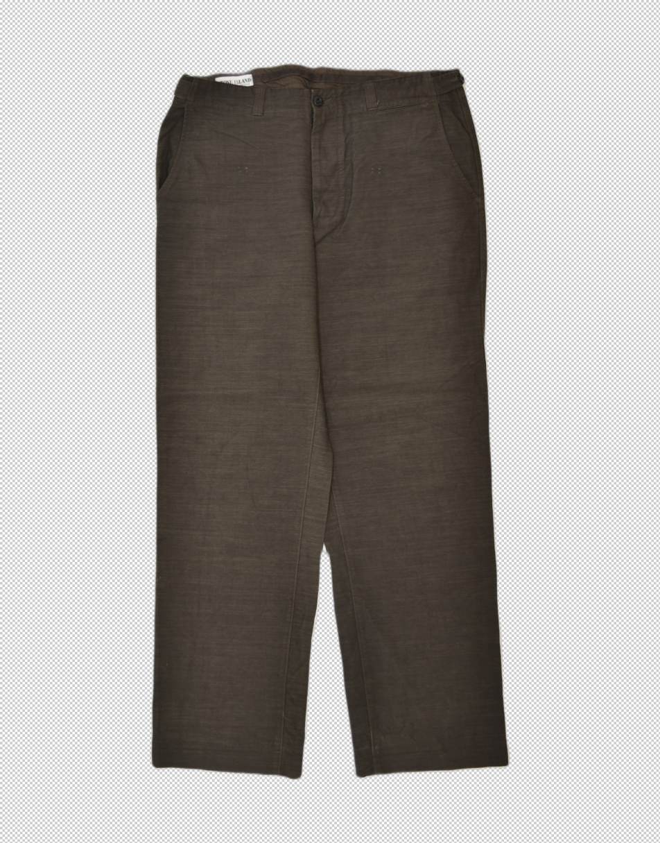 Vintage Stone Island Size XL straight chino trousers in brown