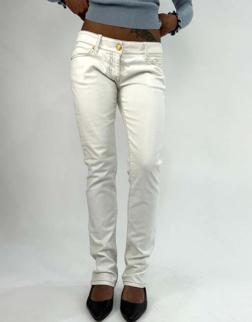 Vintage straight leg jeans in white