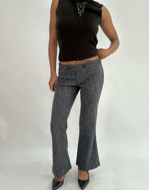 Vintage straight leg trousers in grey
