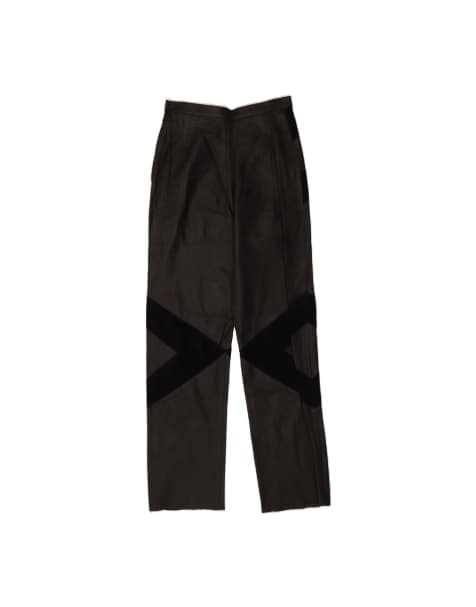 Vintage Straight Trousers It 44 Medium W26 L31 In Black Colourblock - view 1