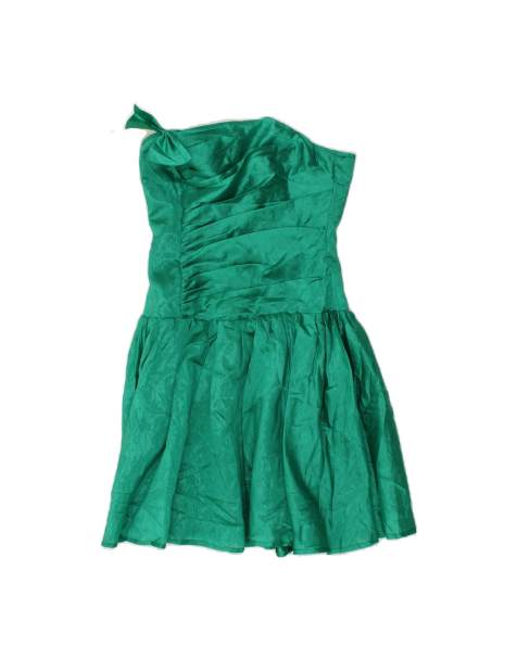 Vintage Strapless Dress UK 4 XS In Green - view 1