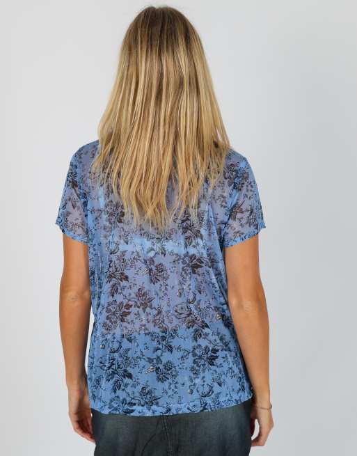 Vintage Street One M mesh top in light blue, 2 of 4