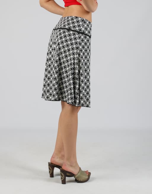 Vintage Street One XS woven midi skirt in white, 2 of 4