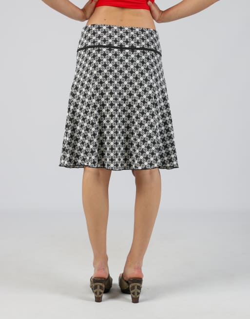Vintage Street One XS woven midi skirt in white, 4 of 4