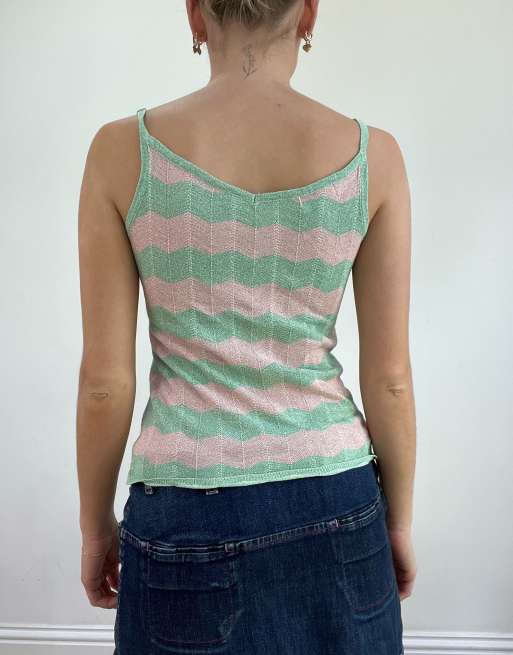 Vintage stripe cami in pink, 2 of 4