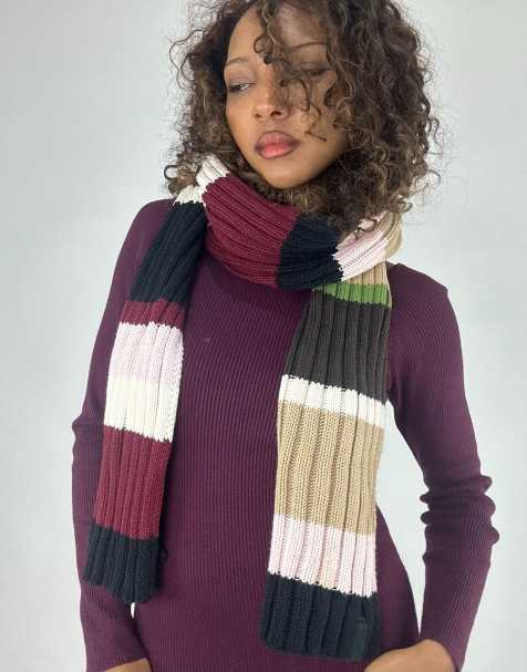 Vintage striped scarf in multicoloured - view 1
