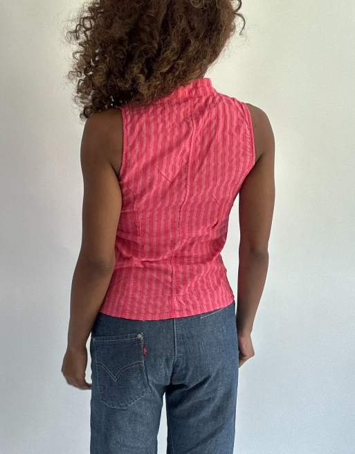 Vintage striped shirt in pink, 2 of 4