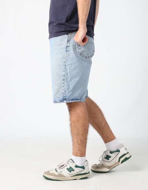 Vintage Structure 36x89 denim jorts shorts in light blue