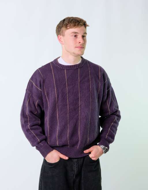 Vintage Structure XL Knit Sweatshirt Purple